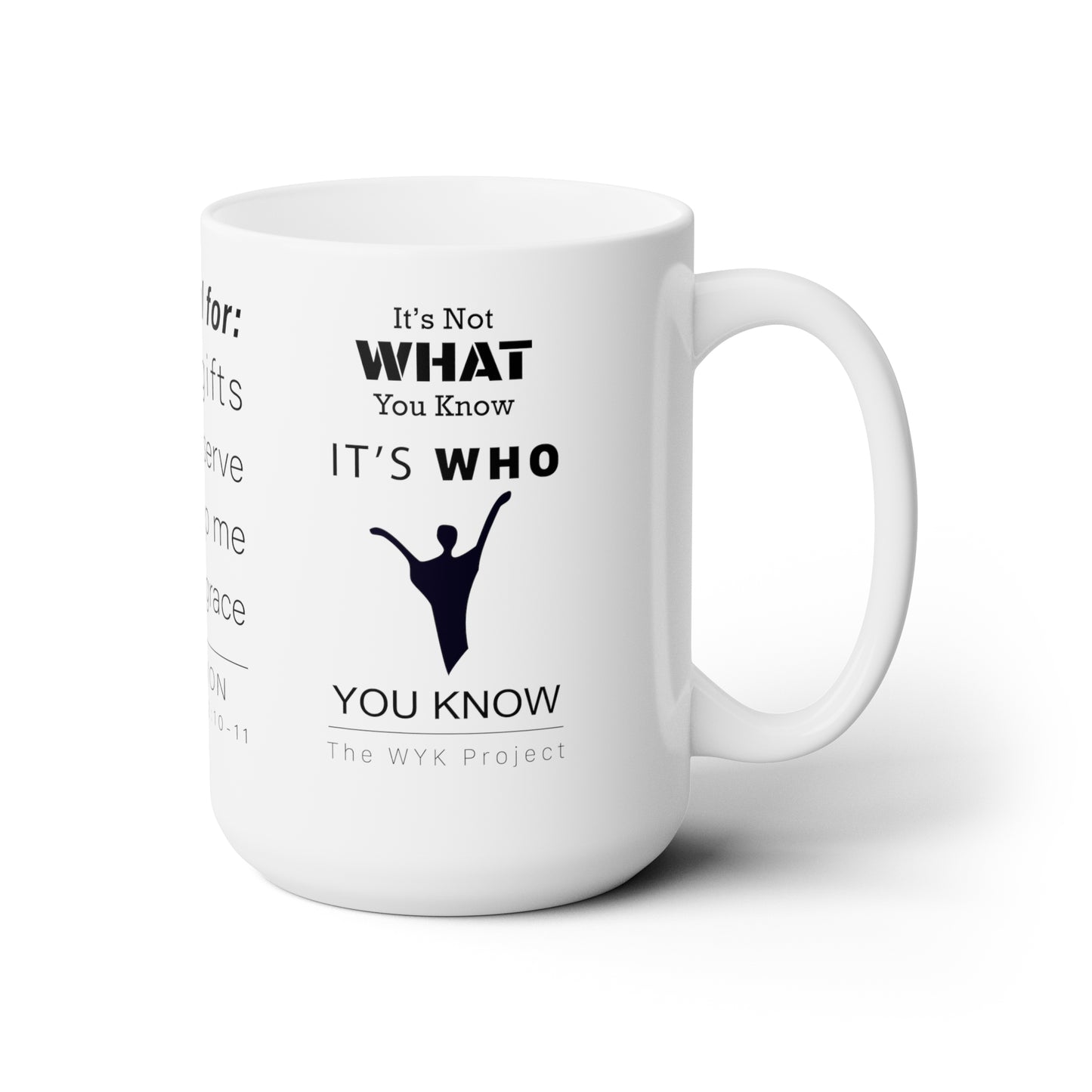 WYKProject Grateful from Proverbs 2:10-11 White Ceramic Mug 15oz