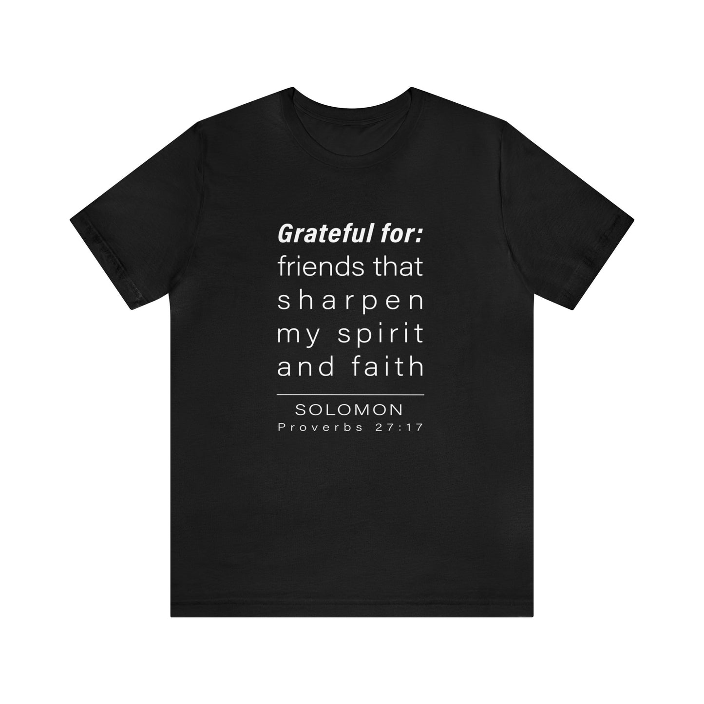 WYKProject Grateful for Proverbs 27:17 Short Sleeve T-Shirt