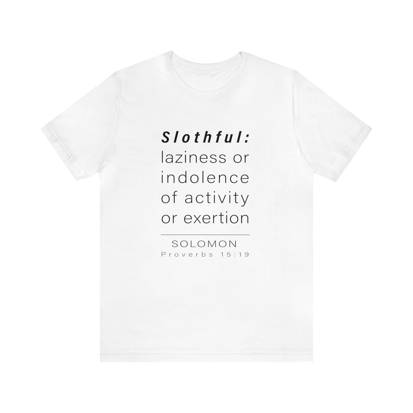 WYKProject Definition of Slothful Short Sleeve T-Shirt