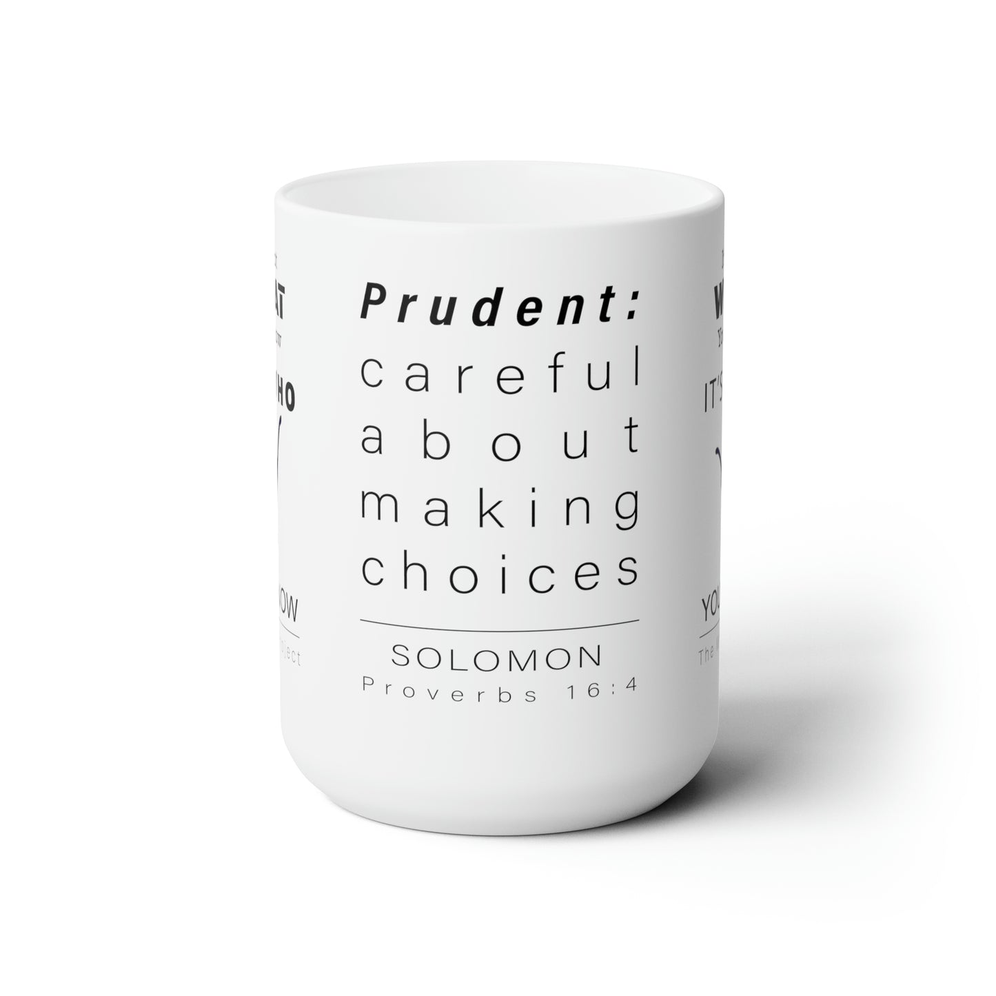 WYKProject Prudent White Ceramic Mug 15oz