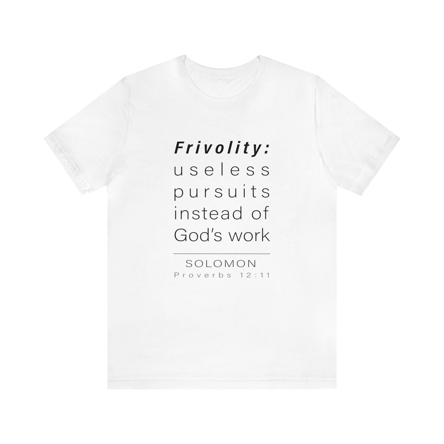 WYKProject Definition of Frivolity Short Sleeve T-Shirt