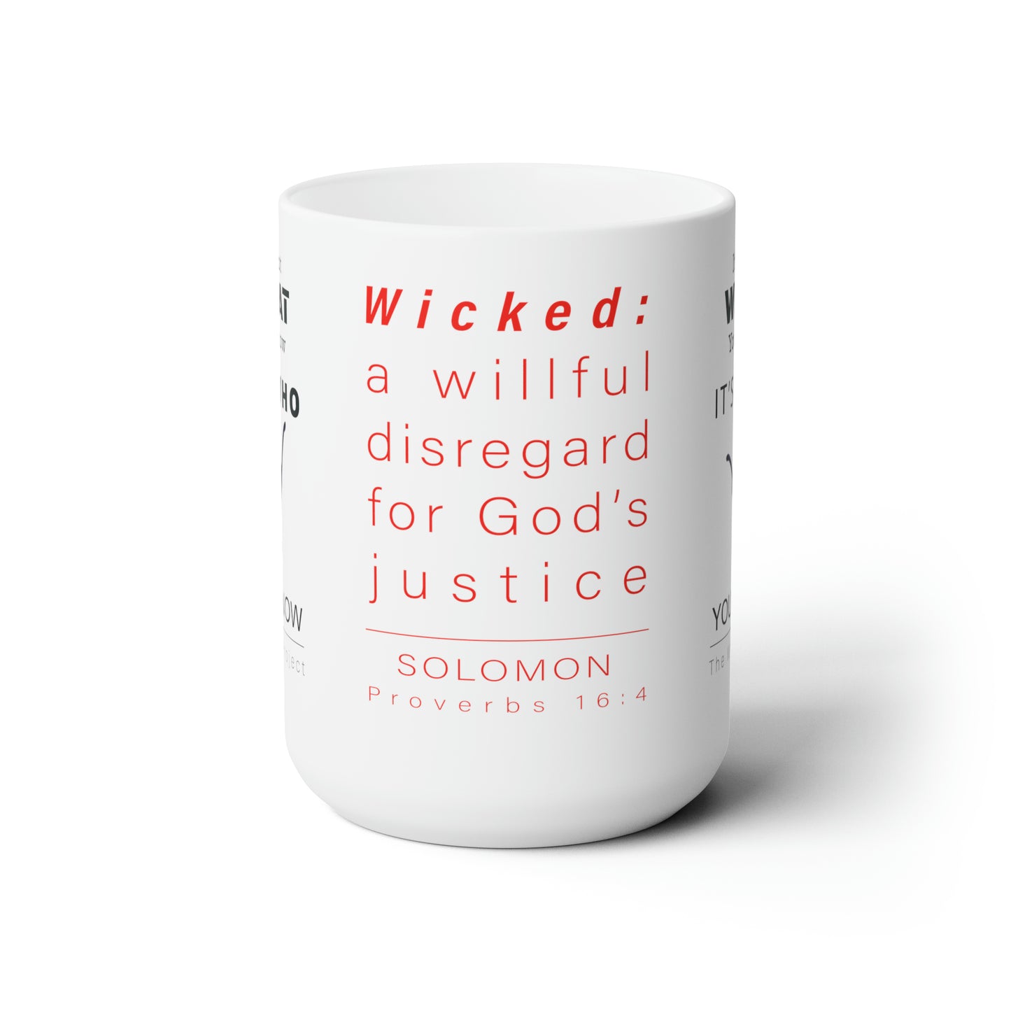 WYKProject Wicked White Ceramic Mug 15oz