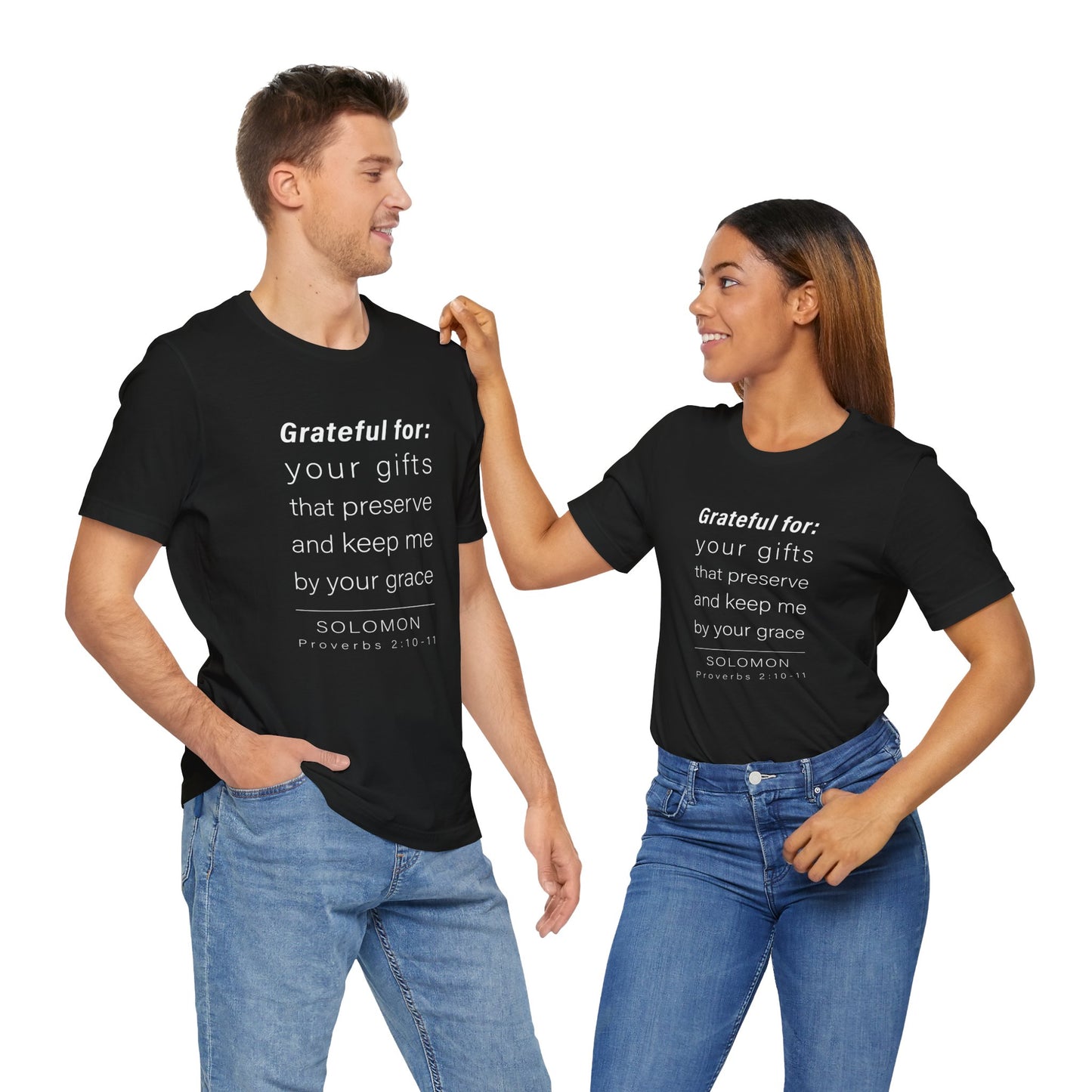 WYKProject Grateful for Proverbs 2:10-11 Short Sleeve T-Shirt