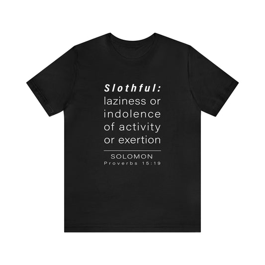 WYKProject Definition of Slothful Short Sleeve T-Shirt