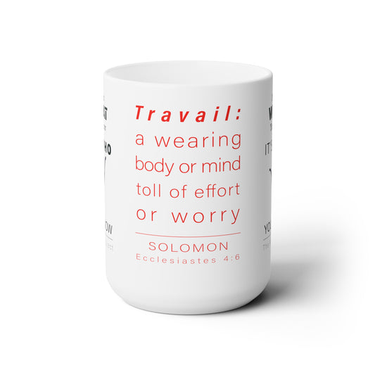 WYKProject Travail White Ceramic Mug 15oz