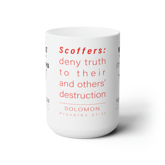 WYKProject Scoffers White Ceramic Mug 15oz