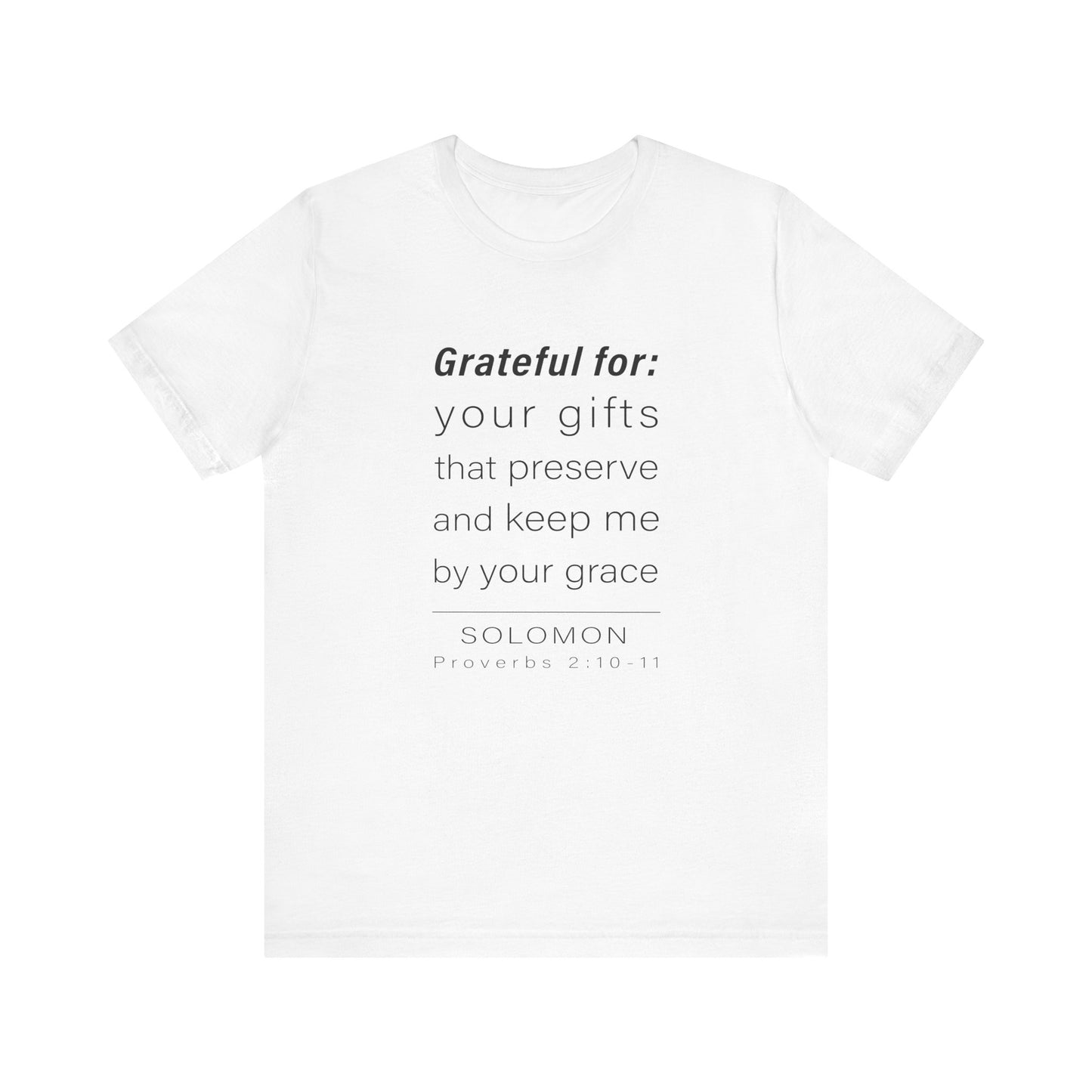 WYKProject Grateful for Proverbs 2:10-11 Short Sleeve T-Shirt