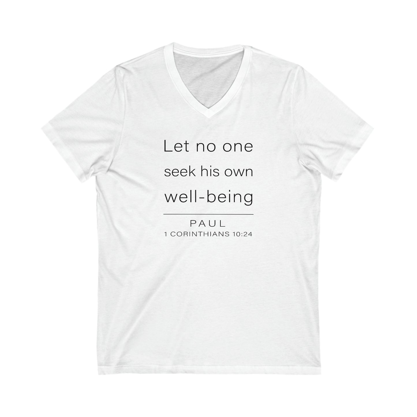 WYKProject 1 Corinthians 10:24 1 of 2 Jersey Short Sleeve V-Neck T-Shirt