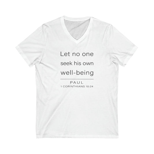 WYKProject 1 Corinthians 10:24 1 of 2 Jersey Short Sleeve V-Neck T-Shirt