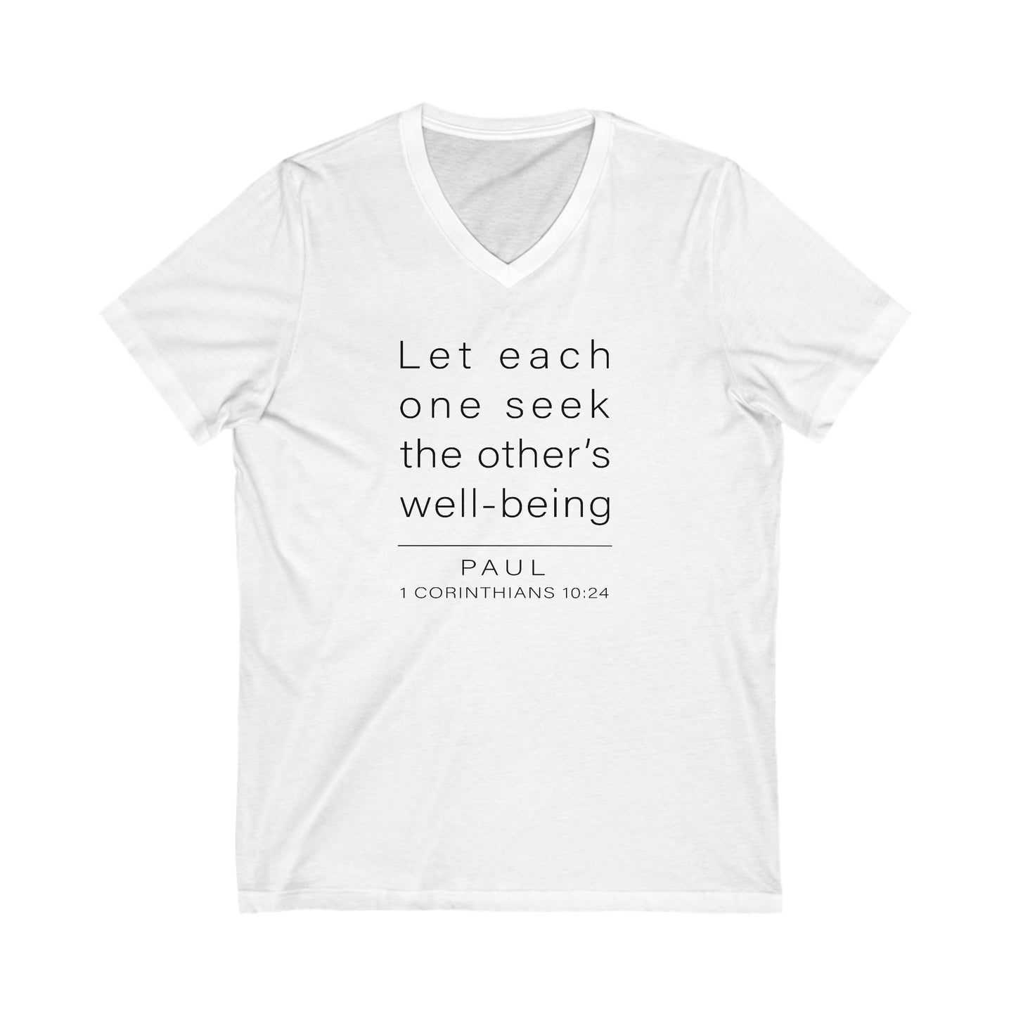 WYKProject 1 Corinthians 10:24 2 of 2 Jersey Short Sleeve V-Neck T-Shirt