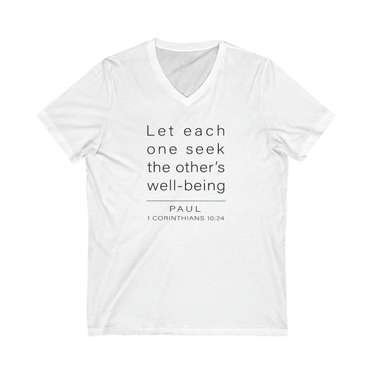 WYKProject 1 Corinthians 10:24 2 of 2 Jersey Short Sleeve V-Neck T-Shirt