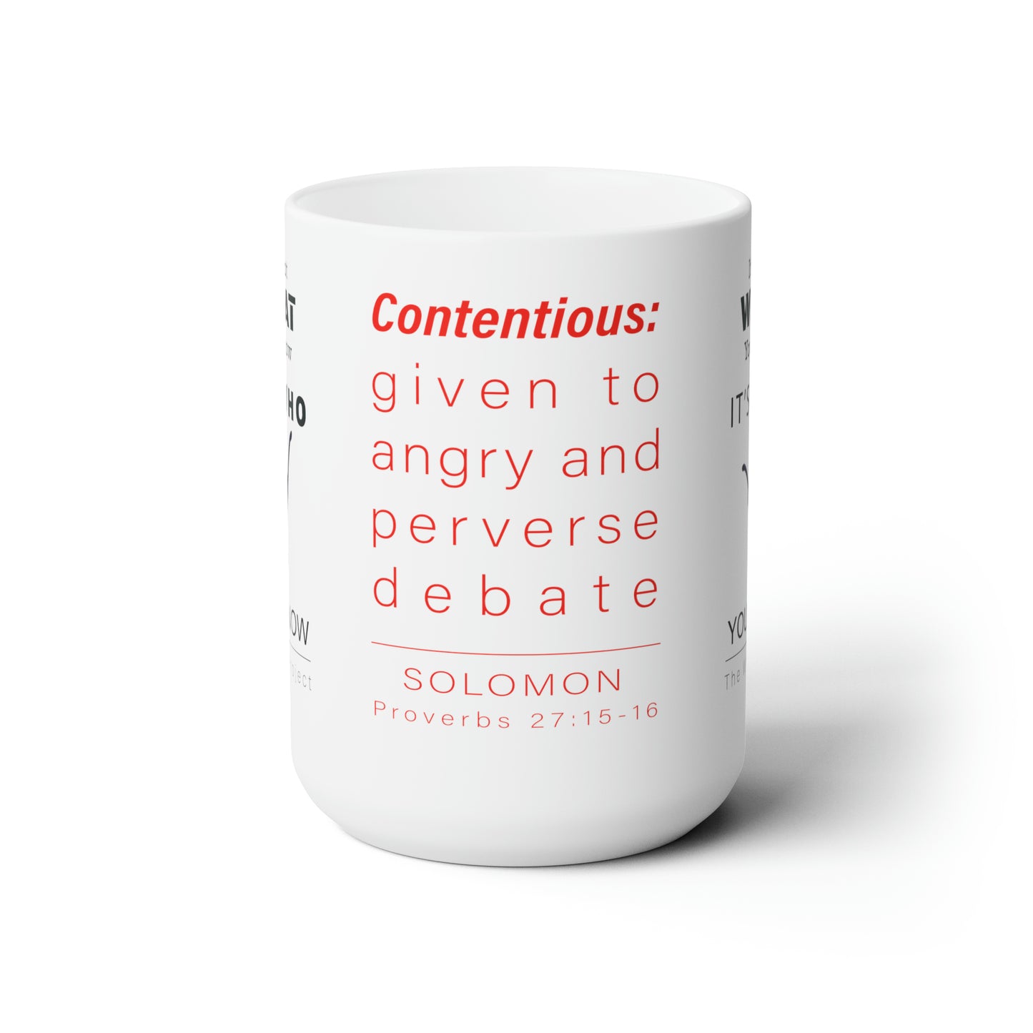 WYKProject Contentious White Ceramic Mug 15oz