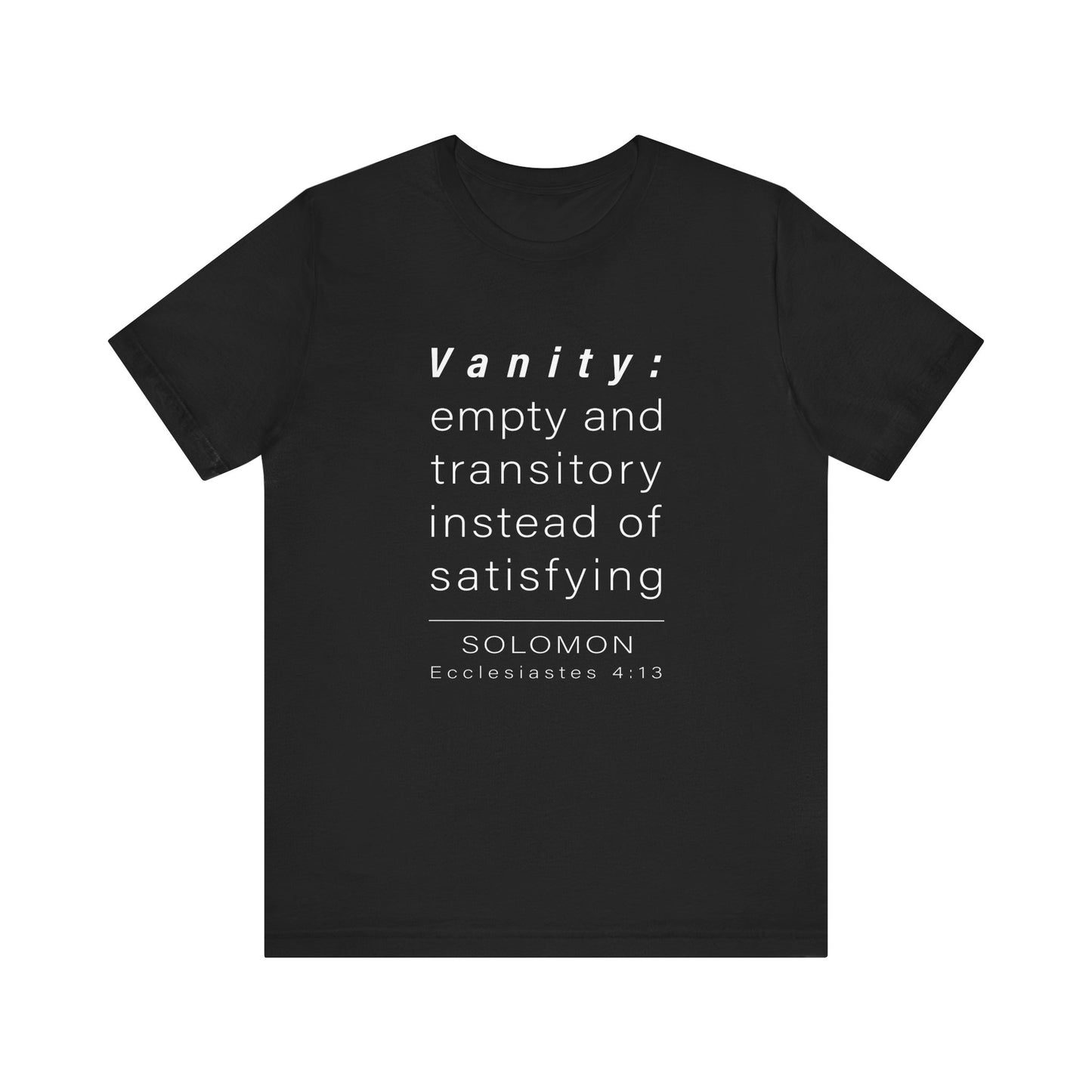 WYKProject Definition of Vanity Short Sleeve T-Shirt